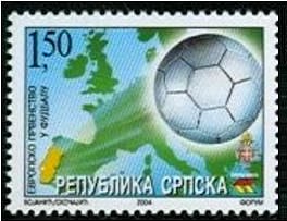 Selos Futebol - Euro 2004 - Selo da Bósnia