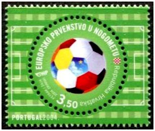 Selos Futebol - Euro 2004 - Selo da Croácia