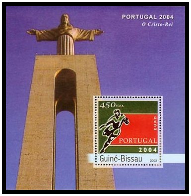 Selos Futebol - Euro 2004 - Bloco da Guiné-Bissau (Logotipo)