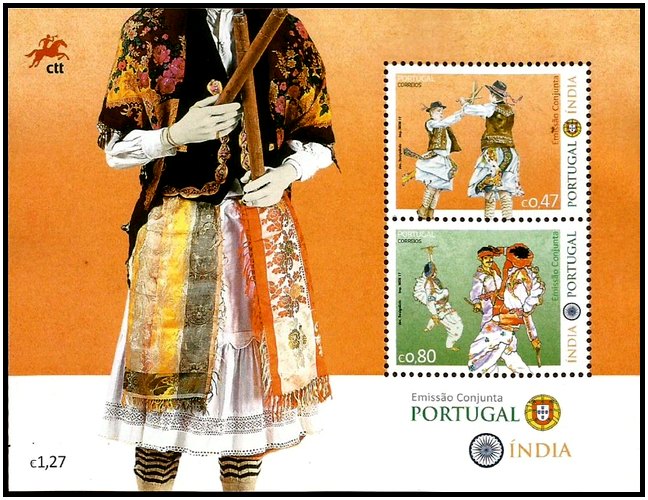 Selos - Afinsa Bloco nr 568 (Portugal-India 2017) - Click Image to Close