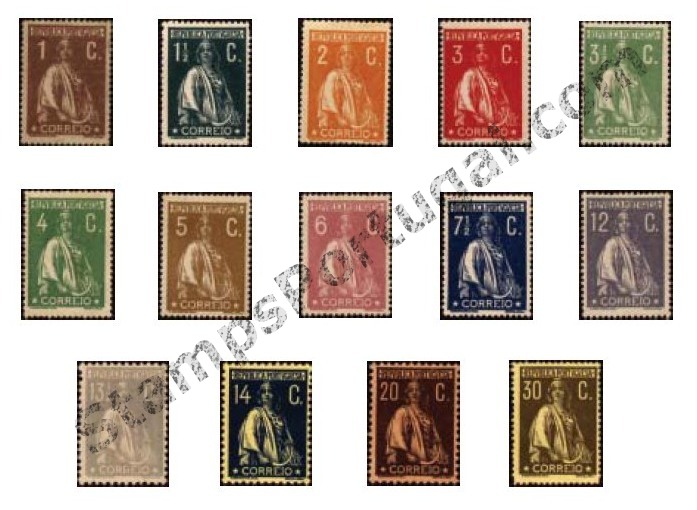 Selos - Afinsa nr 221/234 - Scott nr 210-255 (1917/20 set)