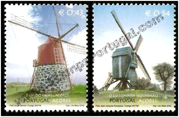 Selos - Afinsa nr 2889/90 (Portugal-Bélgica 2002)