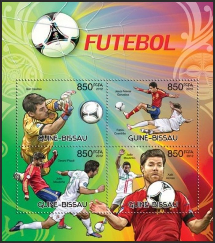 Selos Futebol - Euro 2012 - Bloco da Guiné-Bissau