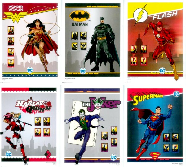 Folha numerada 2020 DC Comics - Pack 6 folhas