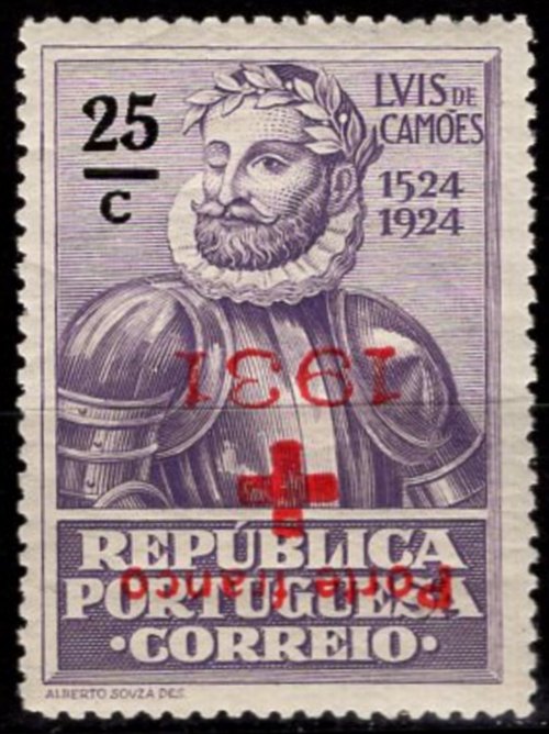 Erro Afinsa nr CV29 / Error Red Cross Stamp