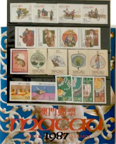 Selos - Macau Ano Completo 1987 nr 542/560 - Year Pack 1987