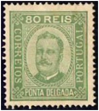 Selos - Ponta Delgada Afinsa nr 8 - P. Delgada Scott nr 8