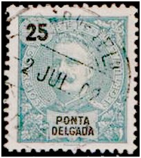 Selos - Ponta Delgada Afinsa nr 18 - P. Delgada Scott nr 19