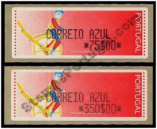 Selos - Afinsa Etiqueta nr 6 (1992 - Ciclista) CORREIO AZUL