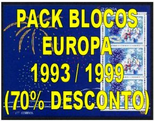 Pack 18 Blocos Europa 1993/1999 - 70% DESCONTO