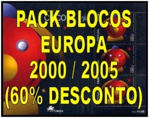 Pack 18 Blocos Europa 2000/2005 - 60% DESCONTO