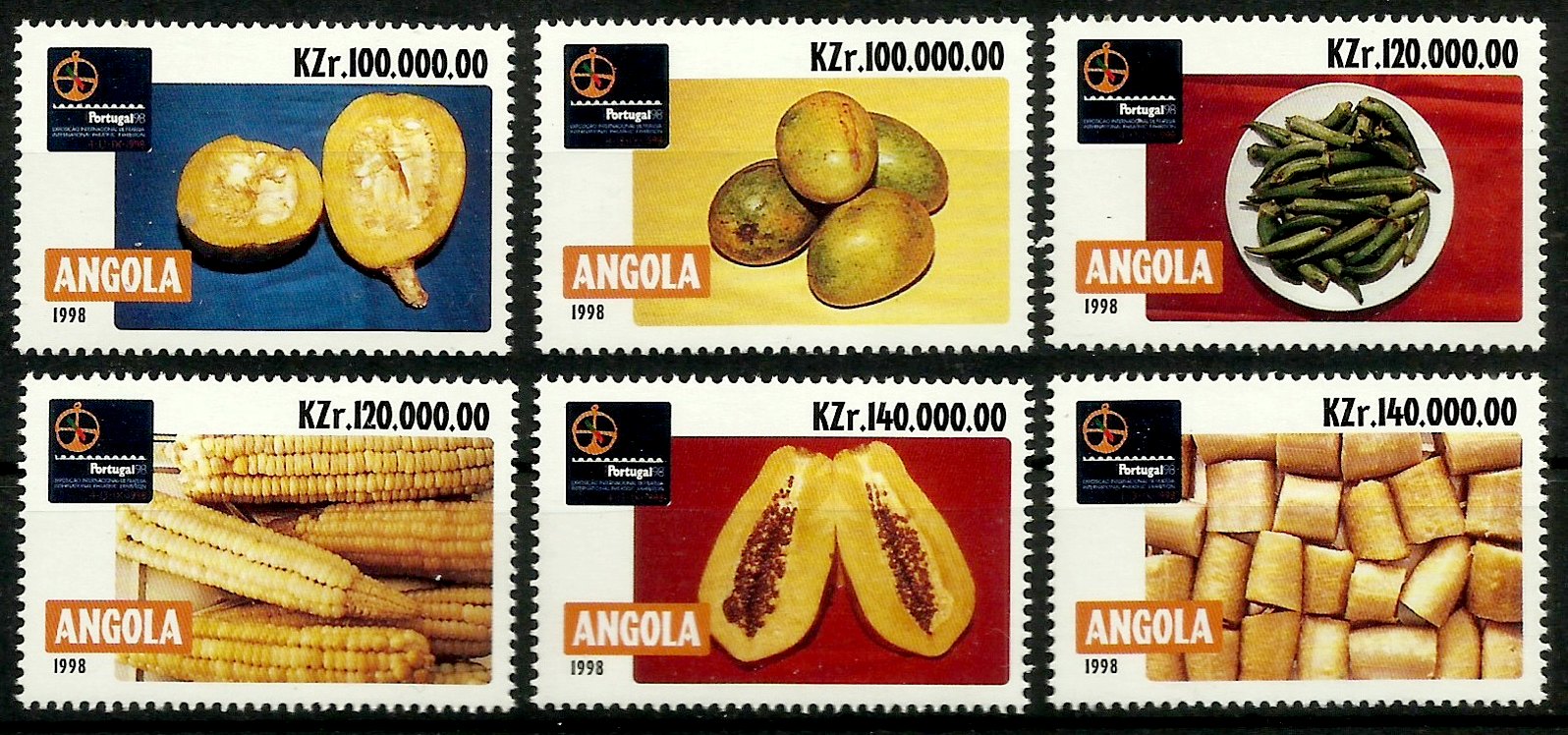 Selos - Expo 98 - Selos de Angola