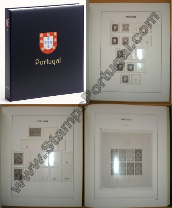 Album Portugal Davo Luxo vol. I, com tiras Hawid (1853-1944)