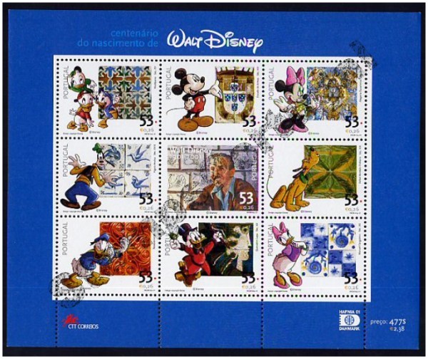 Mini Folha nº 17 2001 Walt Disney - Mini Sheet 2001