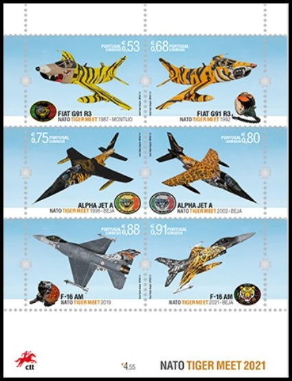 Folha Especial 2021 NATO Tiger Meet - Mini Sheet 2021