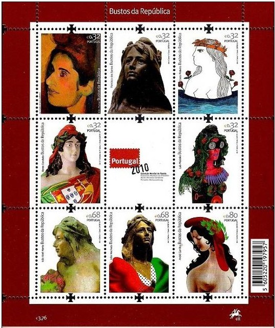 Mini Folha nº 61 2010 Bustos Republica - Mini Sheet 2010 - Click Image to Close