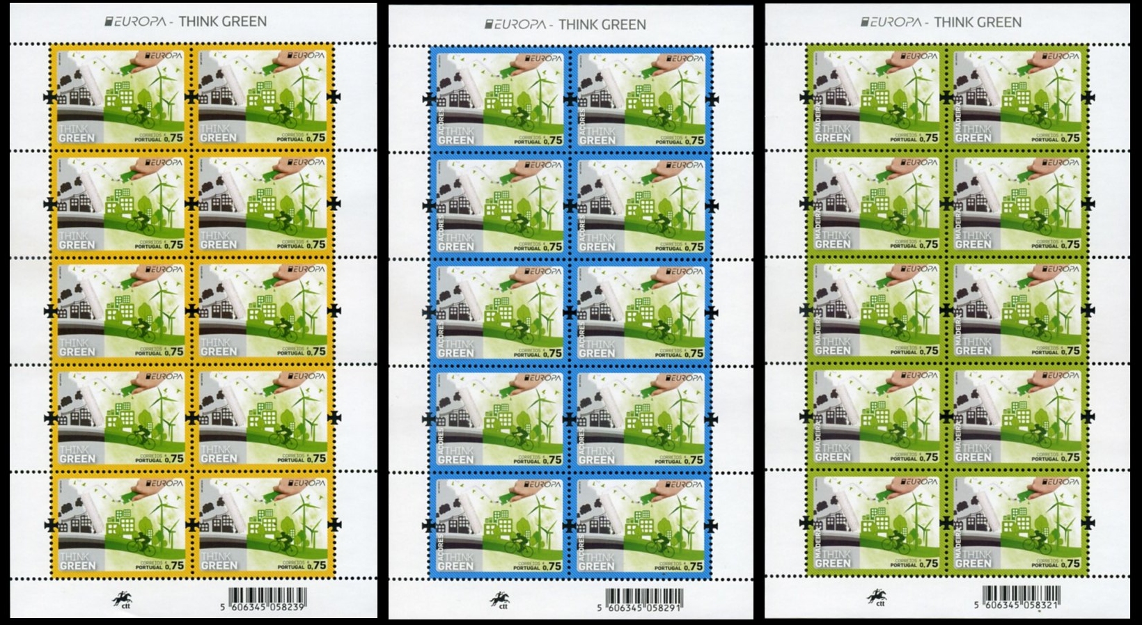 Mini Folhas 83+84+85 Europa 2016 - Mini Sheets 2016