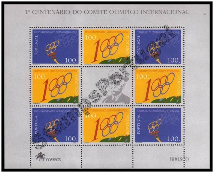 Mini Folha nº 12 1994 Comité Olimpico - Mini Sheet 1994